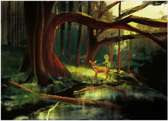 Deer in the Forest Deer in the Forest